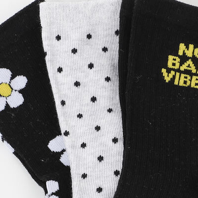 Imagen 2 del producto Pack 3 Unidades Calcetin Mujer Largo de Algodón Icono Surtido