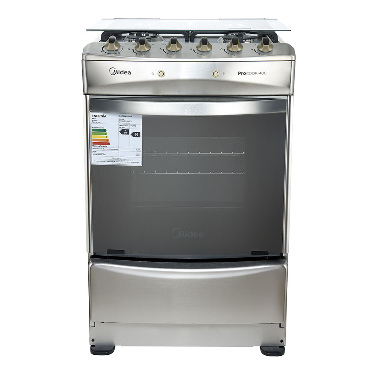 Cocina a Gas Midea MCG-4QI24NS 4 Quemadores