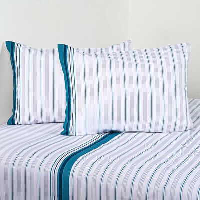 Juego de Sábanas American Family 2 Plazas 144 Hilos Oasis Verde