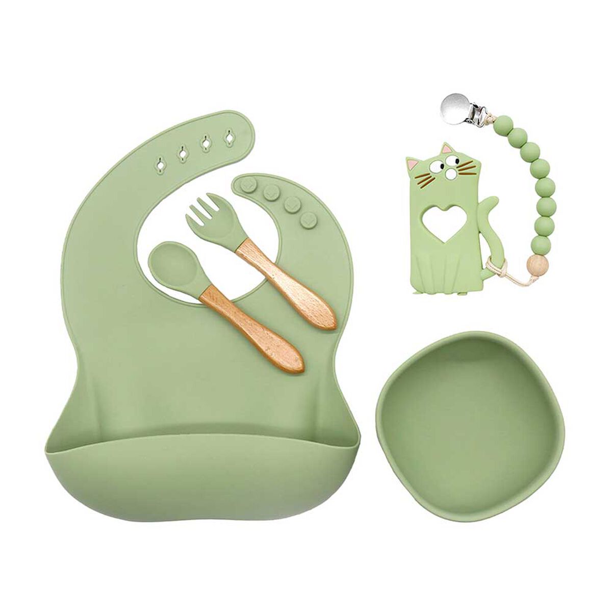 Set de Alimentacion 3 Verde Bebesit