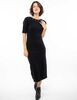 Vestido Midi Manga Corta Mujer Zibel