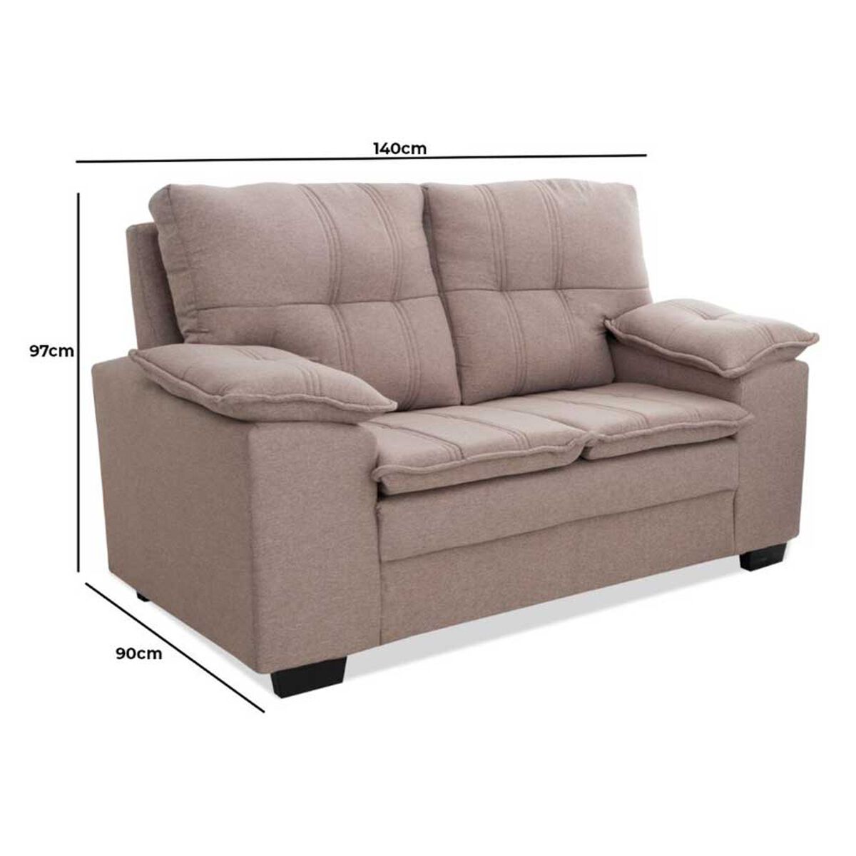 Sofá Home Vibes Florida Beige 2 Cuerpos