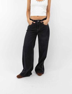 Imagen 1 del producto Jeans Mujer Icono Indigo, Negro, Raw
