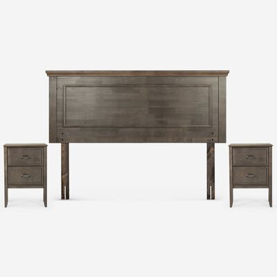 Imagen 2 del producto Cama Europea Rosen Base Dividida 2 Plazas Anna + Respaldo + 2 Veladores