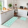 Set 2 Alfombra Davanti Arabe turquesa 45 x120 Arabe turquesa