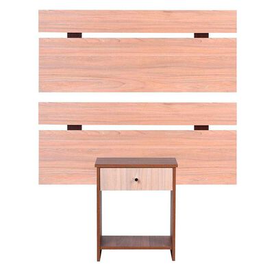 Imagen 1 del producto Set Duplex 1 Velador+2 Respaldo Single Olmo