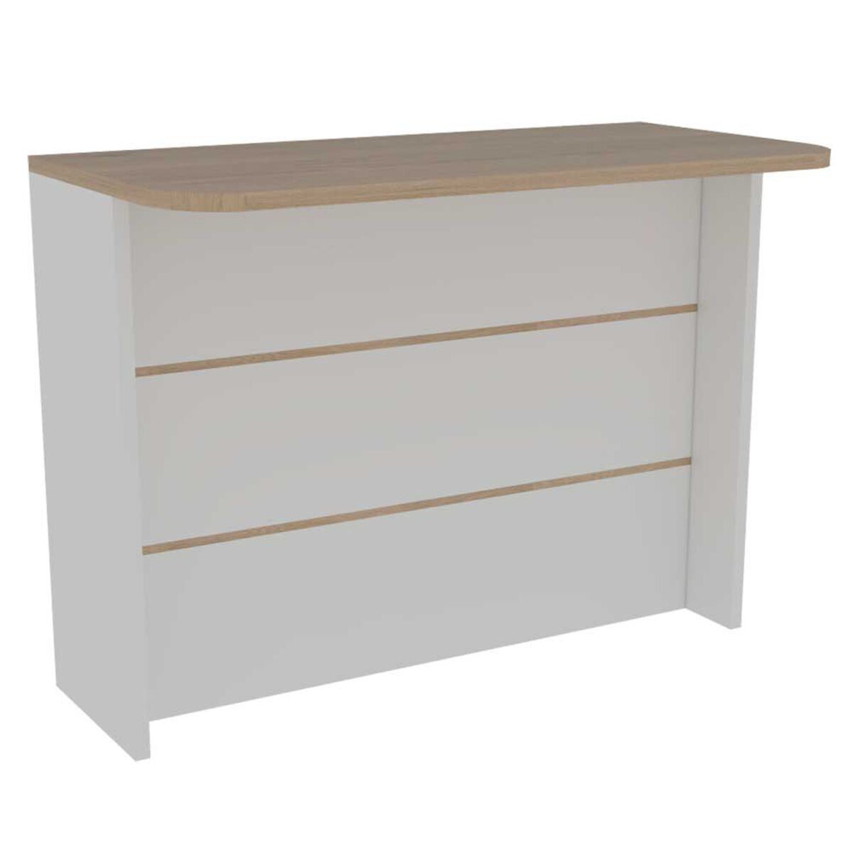 Combo Mueble Microondas + Barra de Cocina + Optimizador TuHome Kitchen Rovere Blanco