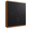 Closet Altavisi&oacute;n 5806 Negro Casta&ntilde;a 6 Puertas 1 Cajon