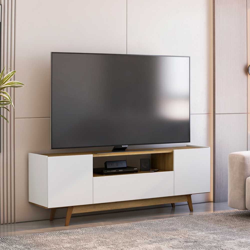 Rack TV Onessta Portobelo hasta 75" Miel Blanco