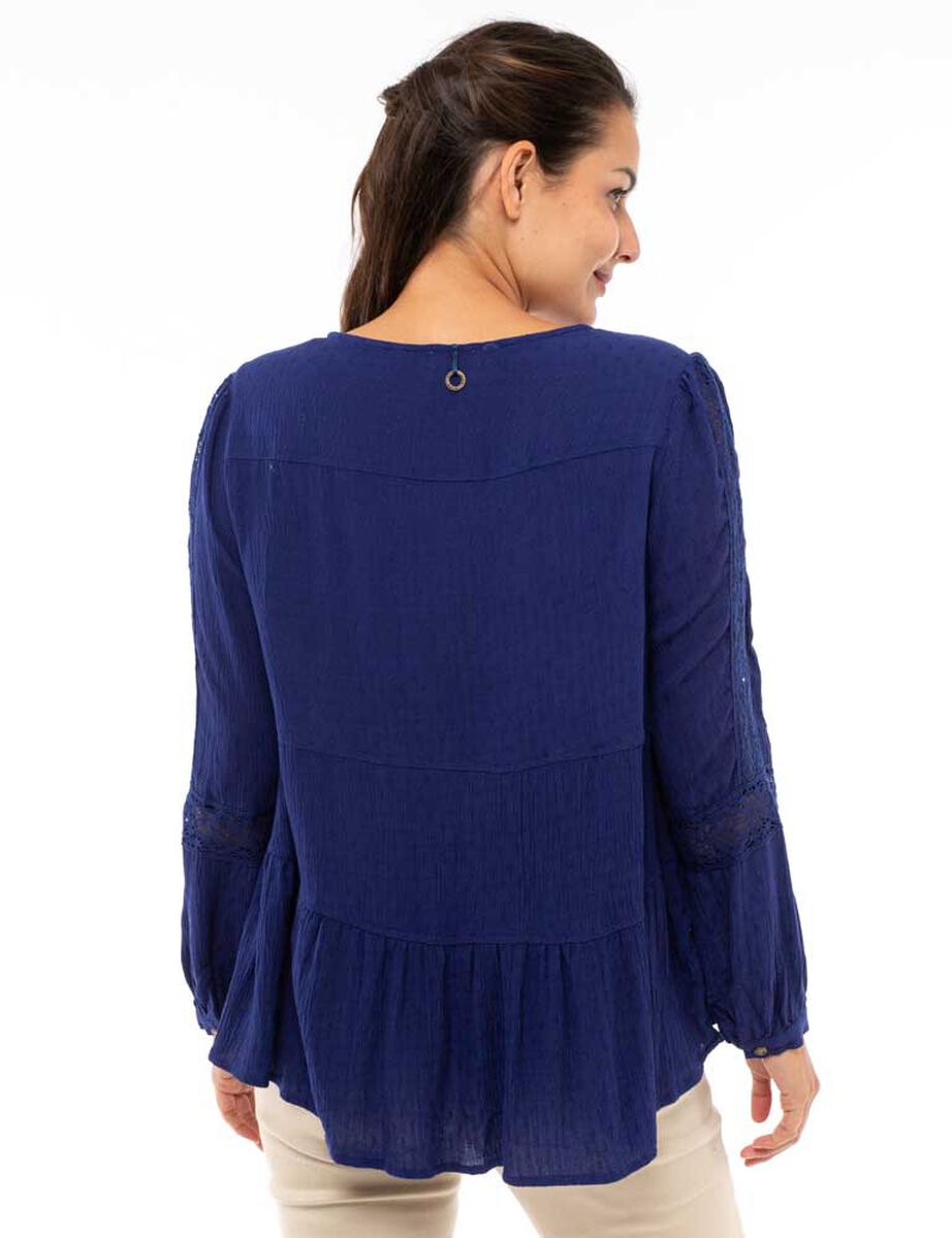 Blusa Algodón Manga Campana Mujer Alma