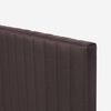 Cama Europea Rosen 1,5 Plazas New Style 4 + Respaldo + Velador Caf&eacute;