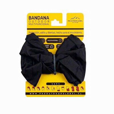 Bandana Outdoor Multifuncional Negro Pro Outdoor