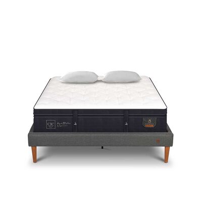 CIC Cama Europea CIC 2 Plazas Súper Premium + Almohadas Viscoelásticas