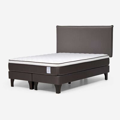 Imagen 2 del producto Cama Europea Rosen Base Dividida 2 Plazas Nstyle 4 Plus + Respaldo Maurice Chocolate