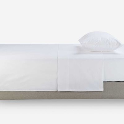 Imagen 2 del producto Juego de Sábanas Rosen 144 Hilos 1,5 Plazas Polycotton Lisa Blanco