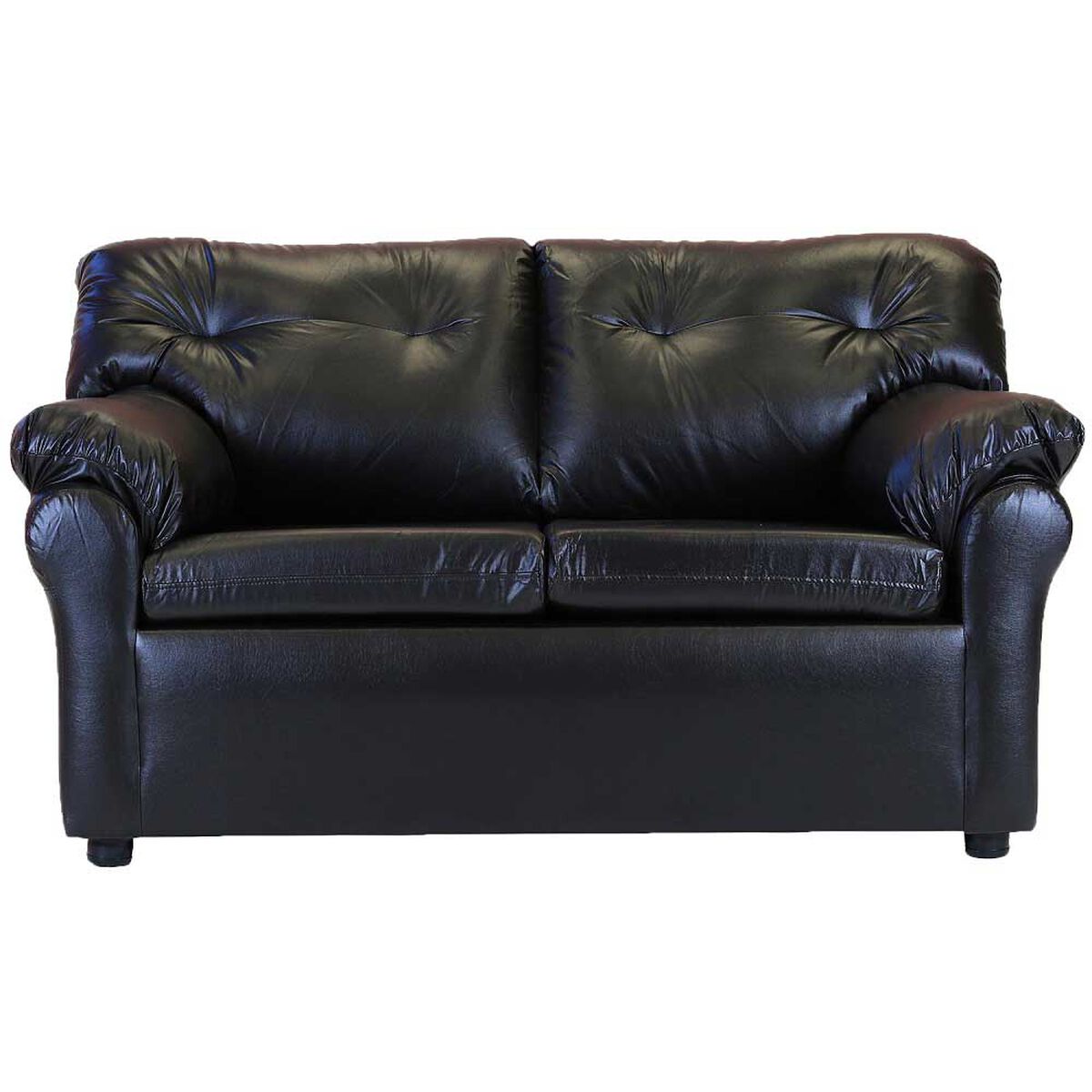 Juego de Living Muebles America Santa Fe Sofá 2 Cuerpos + Dos Sillones 1 Cuerpo Negro