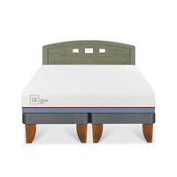 Cama Europea CIC Base Dividida 2 Plazas Excellence Plus + Respaldo Gales Olivo