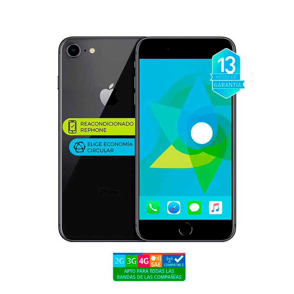 Celular Apple Iphone 8 256GB 4,7" Reacondicionado Gris Liberado