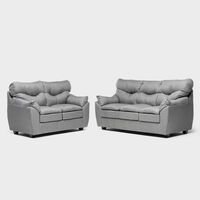 Juego de Living Almore Belén Sofá 3 Cuerpos + Sofá 2 Cuerpos Gris