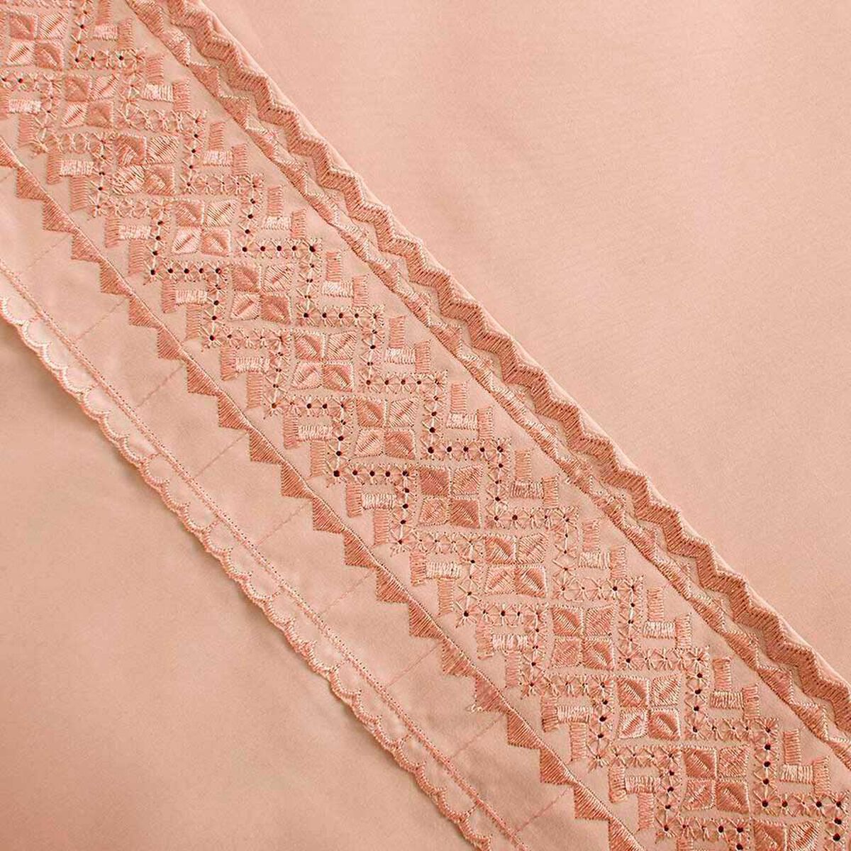 Juego de S&aacute;banas Liso Plumetti 2 Plazas Broderie Damasco