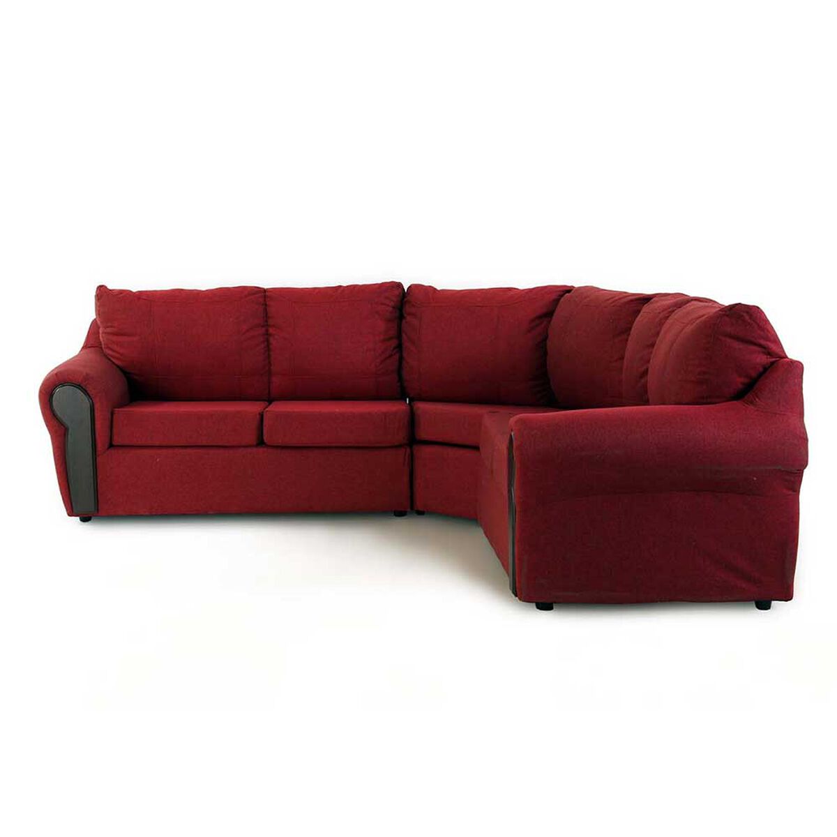 Sofá Seccional Kea Malaga Tela 5 Cuerpos Rojo