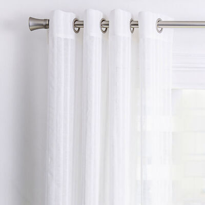 Cortina Velo Fabrics Bordado Lineas 140 x 220 cm Blanco