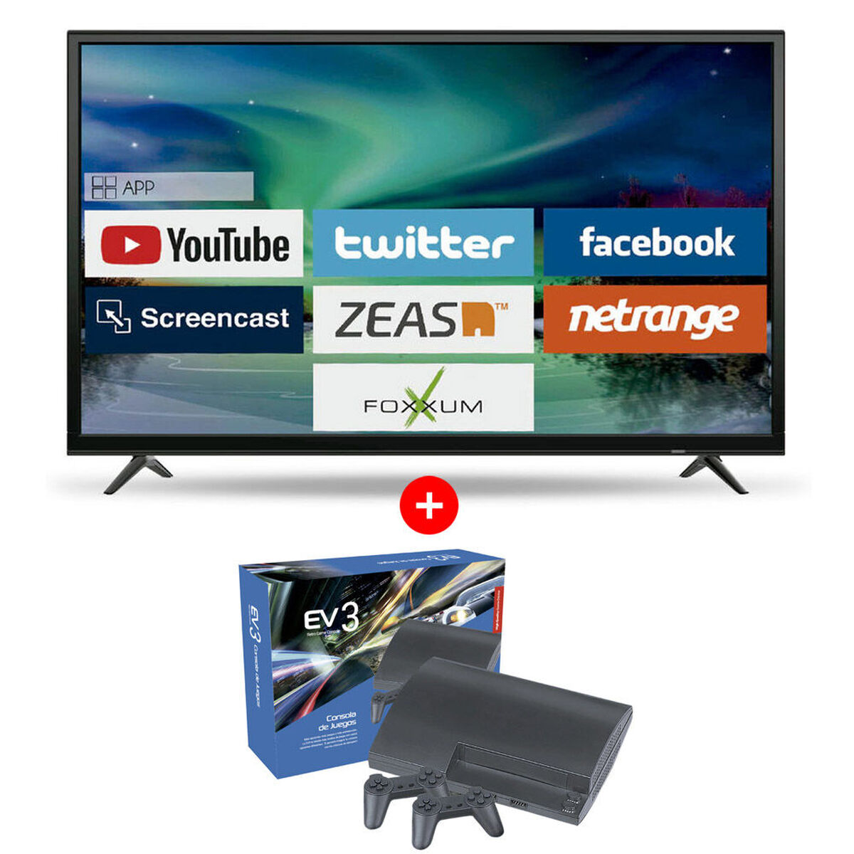 LED 39" Hyundai FS39HY19 Smart TV Full HD + Consola Retrogame EV3