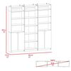 2 Estantes 2 Puertas + Estante 5 Repisas + 3 Complementos TuHome Home Macadamia