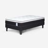 Cama Europea Rosen 1,5 Plazas New Style 6 + Respaldo Grafito