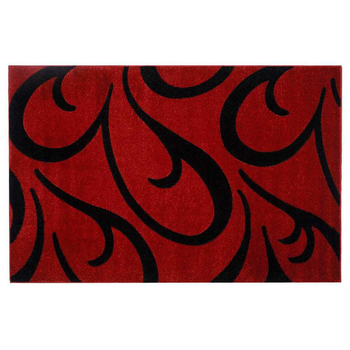 Alfombra Frize Carved D3 80X120 Cm Rojo