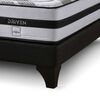 Cama Europea Rosen Base Dividida 2 Plazas Driven + Respaldo + 2 Veladores Sicilia