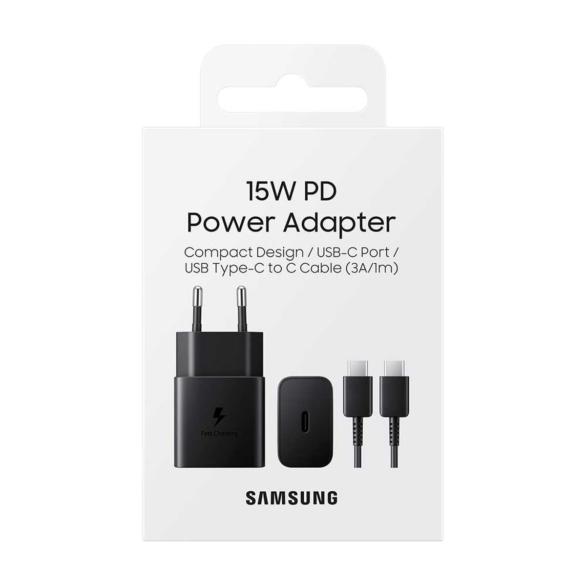 Cargador USB Samsung Tipo-C 15W Negro