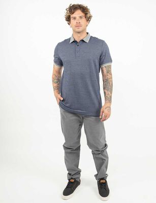 Imagen 2 del producto Polera Piqué Manga Corta Hombre Zibel Azul, Azul-Piedr, Blanco, Negro, Oliva