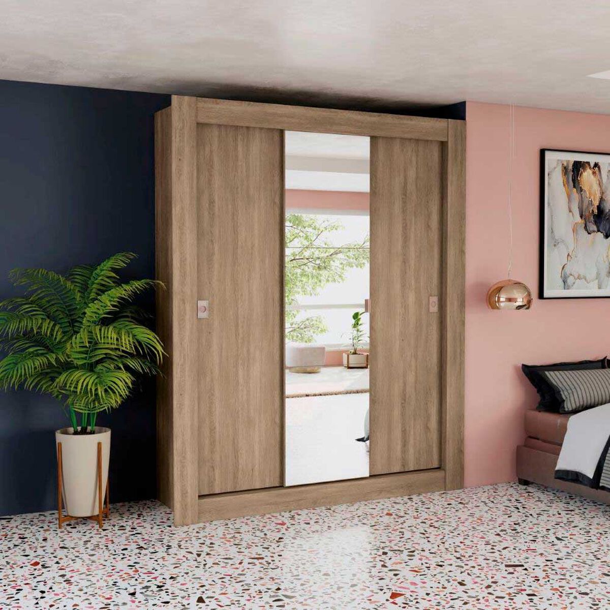 Clóset Roca Machado 3 Puertas Nogal
