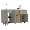 Mueble de Cocina Lavaplatos TuHome Hasselt 5 Puertas 2 Cajones Gris Rovere