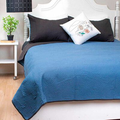 Imagen 2 del producto Quilt Doral 2 Plazas Negro y Azul Hotpress Bicolor