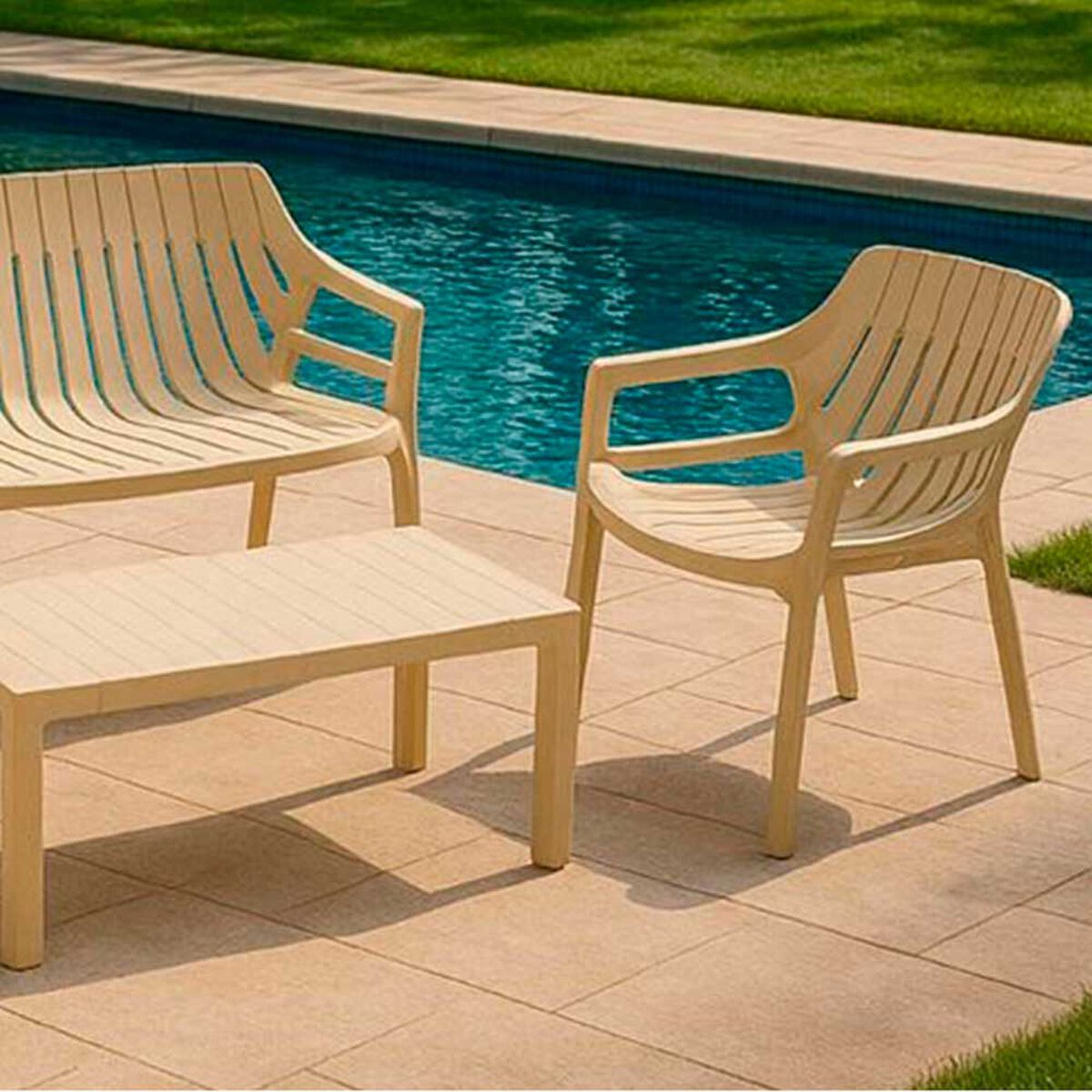 Juego de Terraza Idetex M&aacute;laga 4 Cuerpos Beige