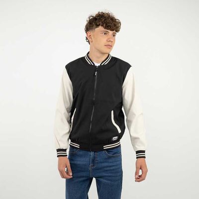 Chaqueta Bomber Hombre Icono Negro