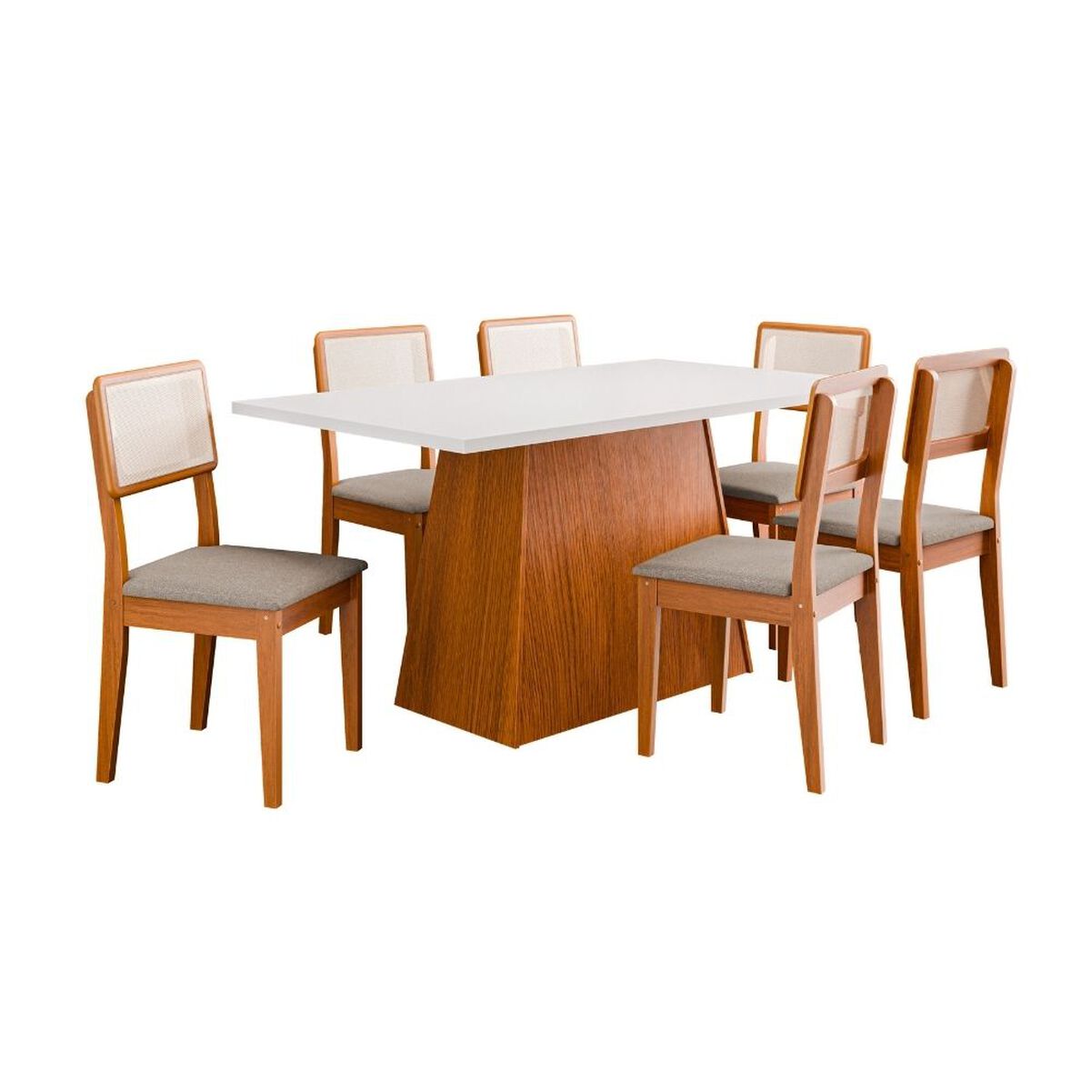 Juego de Comedor Exit Trento 6 Sillas Blanco