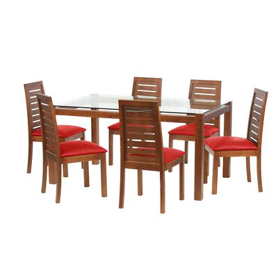 Juego de Comedor Latam Home Barcelona 6 Sillas Rojo
