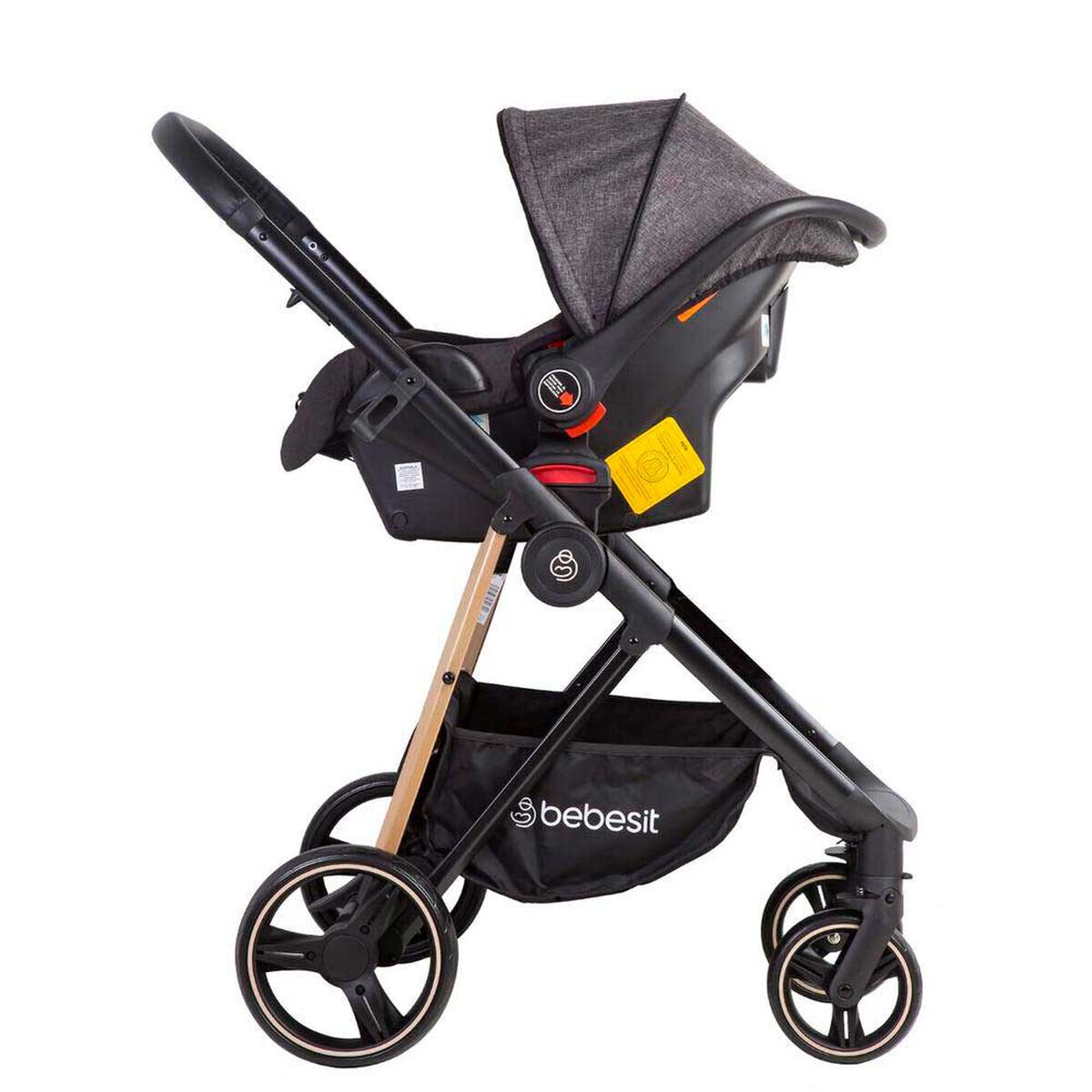 Coche Cuna Travel System Bebe Cosmos con Base Negro Bebesit