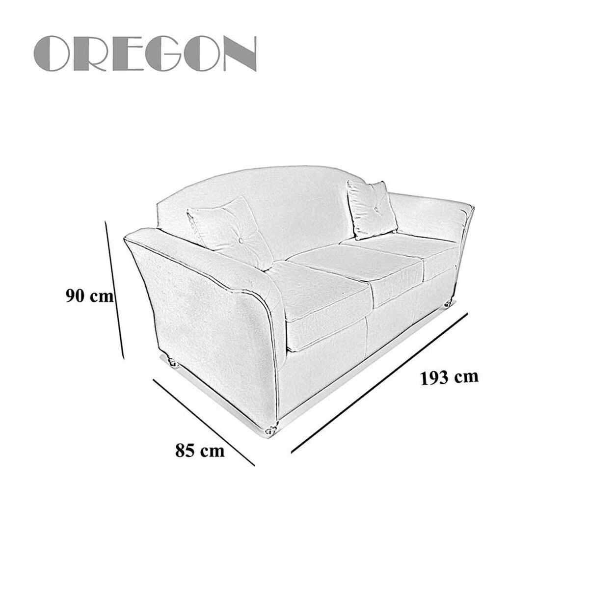 Sof&aacute; Elegant Detail Oregon  3 Cuerpos Tela Rojo