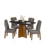 Juego de Comedor Vekkahome Wanda Lídia 4 Sillas Negro