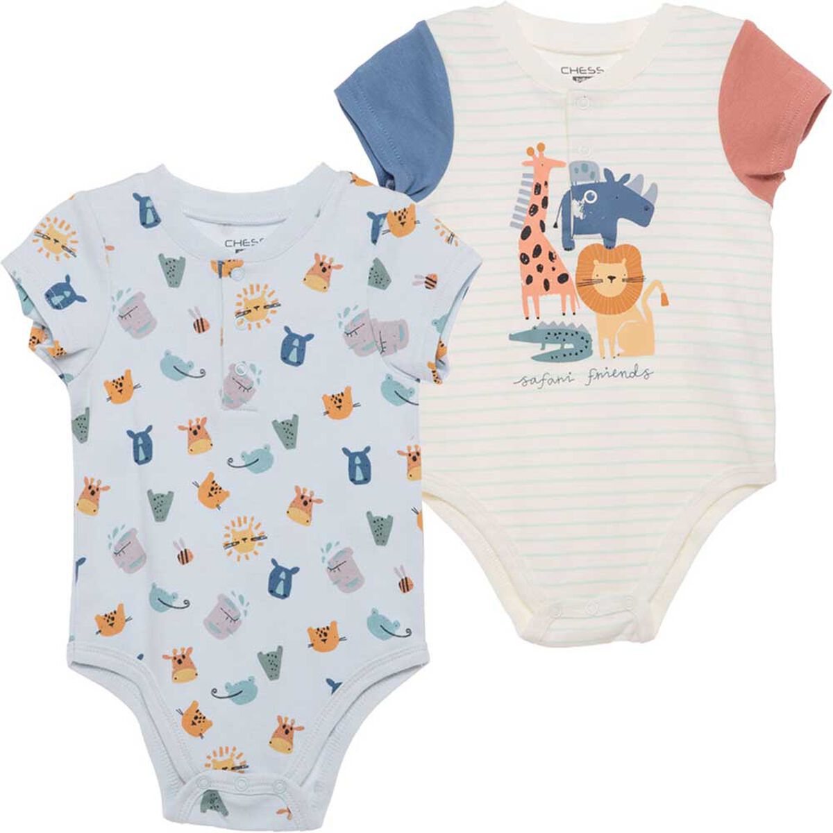 Pack 2 Bodys de Algodón Bebo Chess Baby