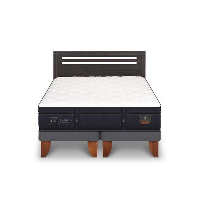 Cama Europea CIC Base Dividida 2 Plazas Súper Premium + Respaldo Munich