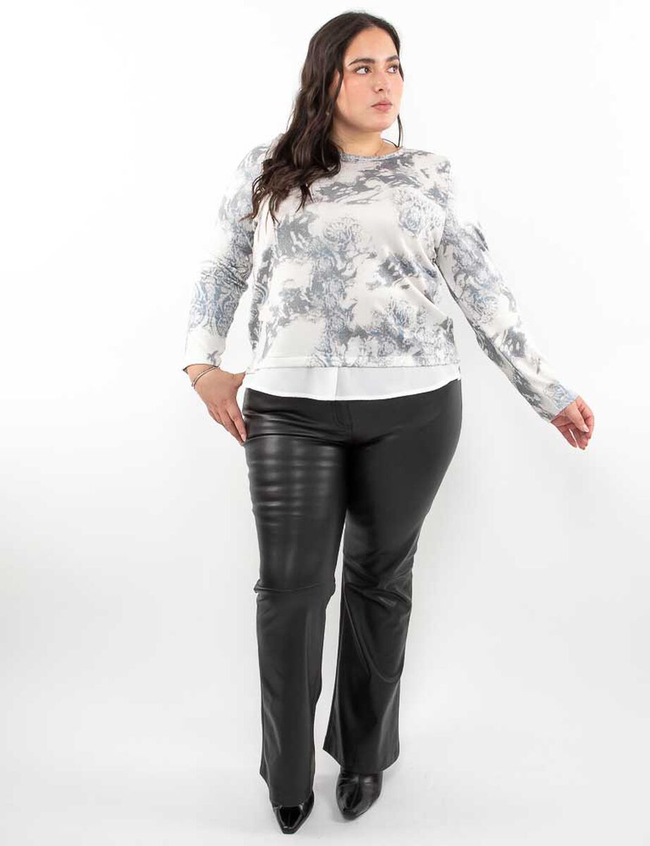 Pantalón Ecocuero Flare Mujer Extralindas