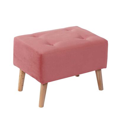 Pouf Latam Home Niza Tela Velvet Palo Rosa