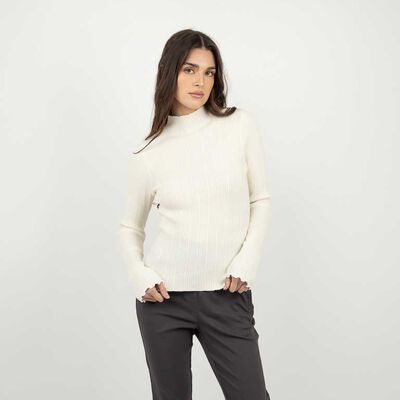 Sweater Mujer Soviet Beige, Burdeo, Negro