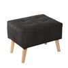 Pouf Latam Home Niza Cuero Kentucky Negro