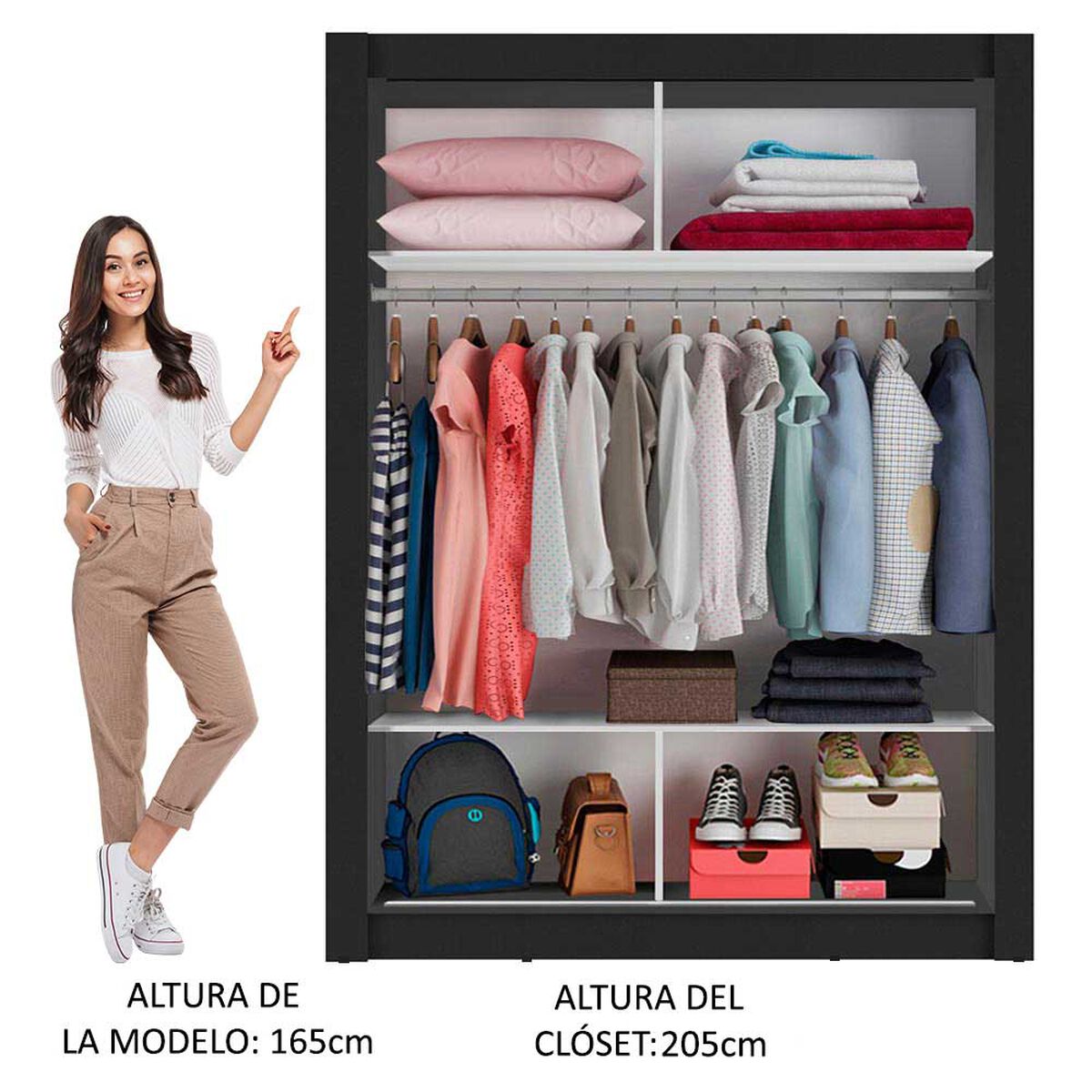 Closet Vekkahome Denver 2 Puertas Bicolor